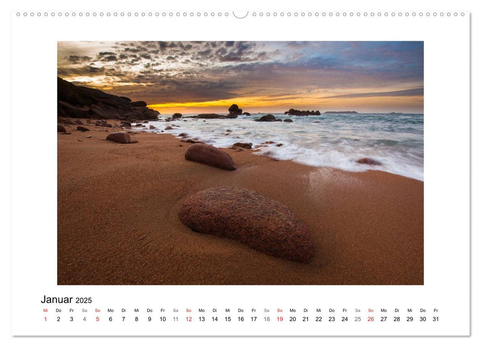 Bretagne - Côte de Granit Rose (CALVENDO Wandkalender 2025)