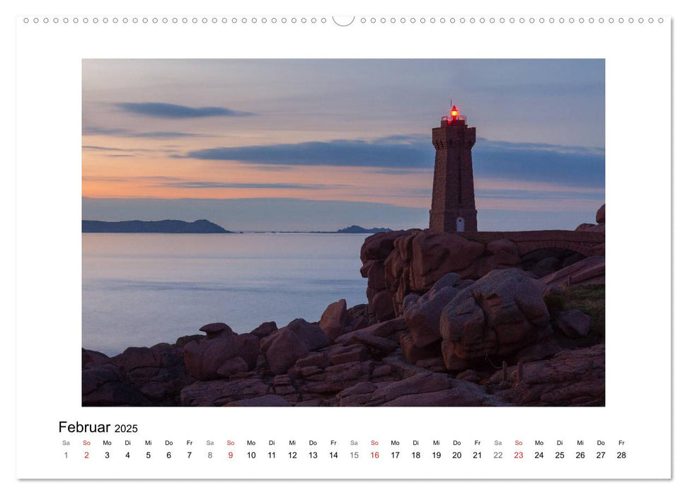 Bretagne - Côte de Granit Rose (CALVENDO Wandkalender 2025)