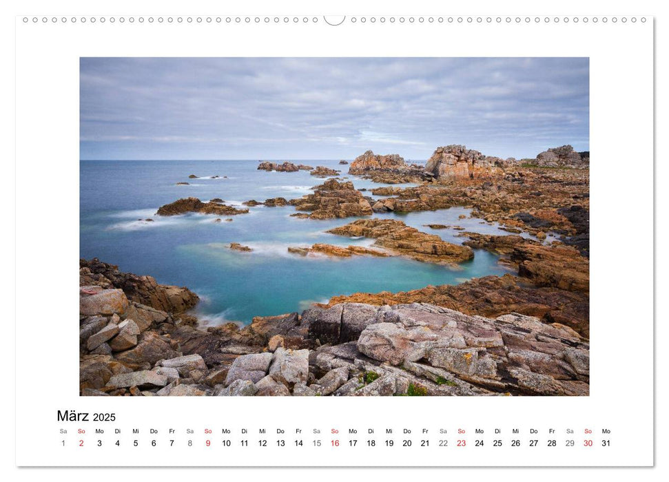 Bretagne - Côte de Granit Rose (CALVENDO Wandkalender 2025)