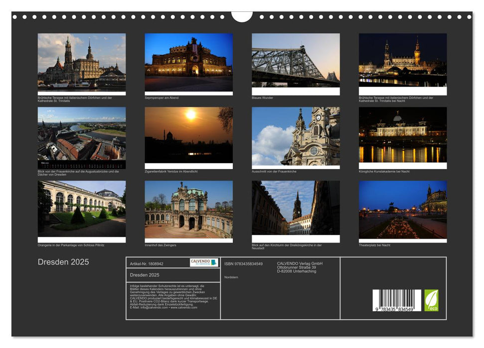 Dresden 2025 (CALVENDO Wandkalender 2025)