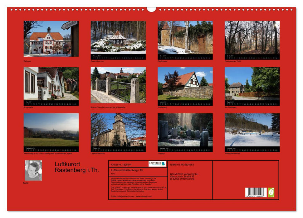 Luftkurort Rastenberg i.Th. (CALVENDO Wandkalender 2025)