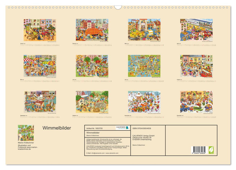 Wimmelbilder (CALVENDO Wandkalender 2025)