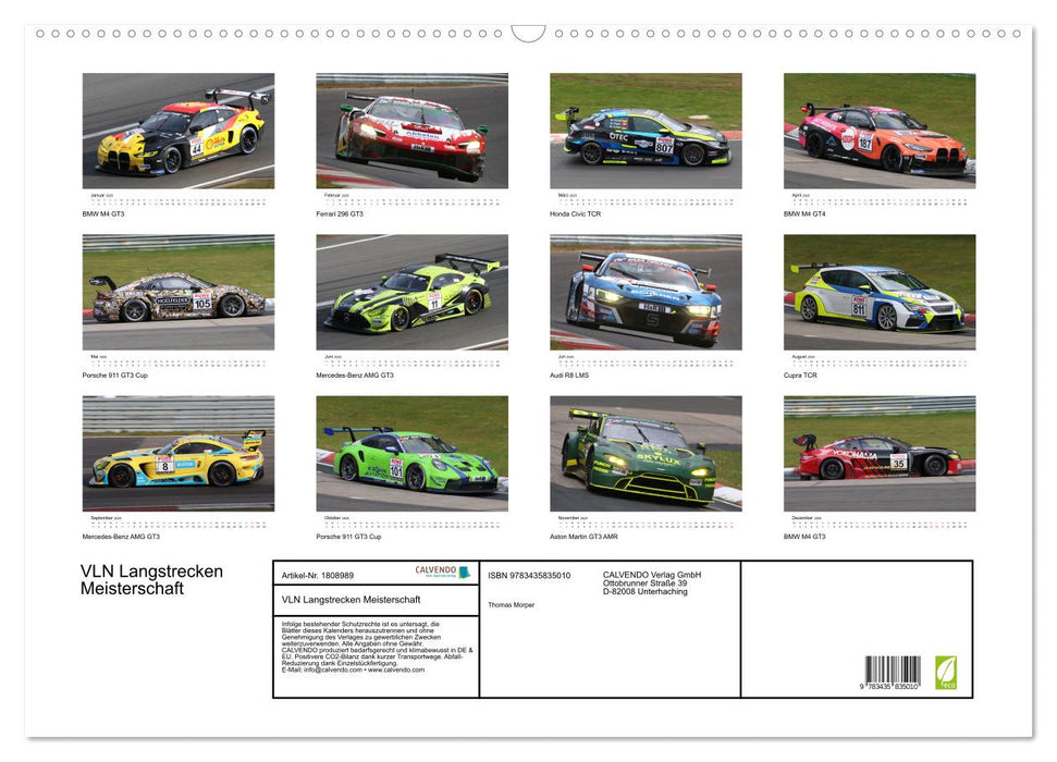 VLN Langstrecken Meisterschaft (CALVENDO Wandkalender 2025)