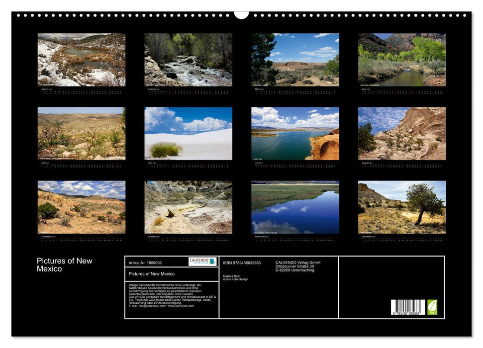 Pictures of New Mexico (CALVENDO Wandkalender 2025)