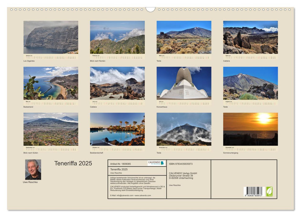 Teneriffa 2025 (CALVENDO Wandkalender 2025)