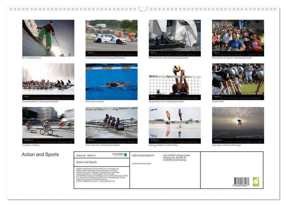 Action and Sports (CALVENDO Wandkalender 2025)