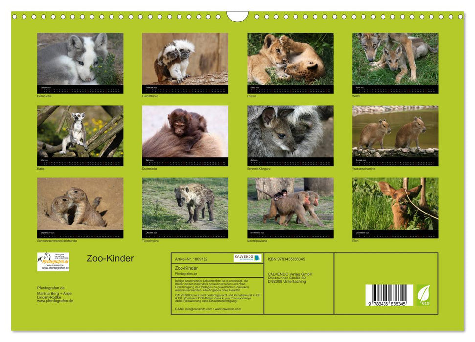 Zoo-Kinder (CALVENDO Wandkalender 2025)
