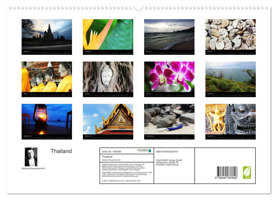 Thailand (CALVENDO Premium Wandkalender 2025)