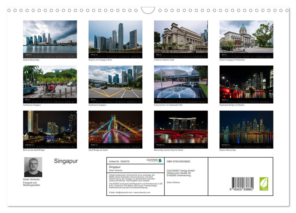 Singapur (CALVENDO Wandkalender 2025)