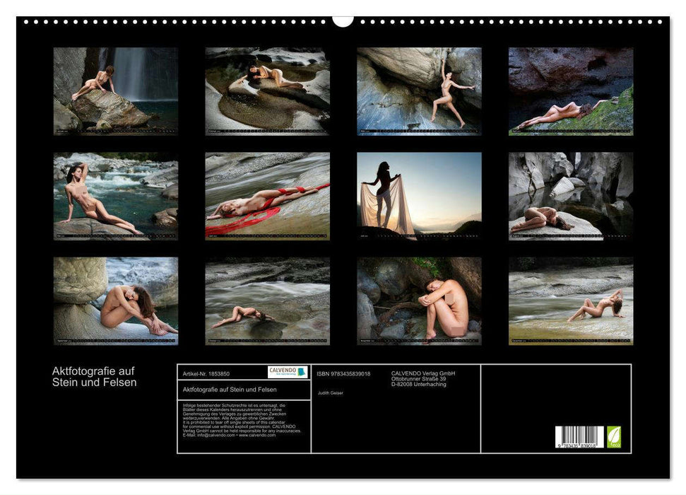 Aktfotografie auf Stein und Felsen (CALVENDO Wandkalender 2025)