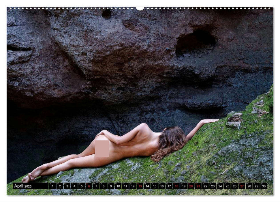 Aktfotografie auf Stein und Felsen (CALVENDO Wandkalender 2025)