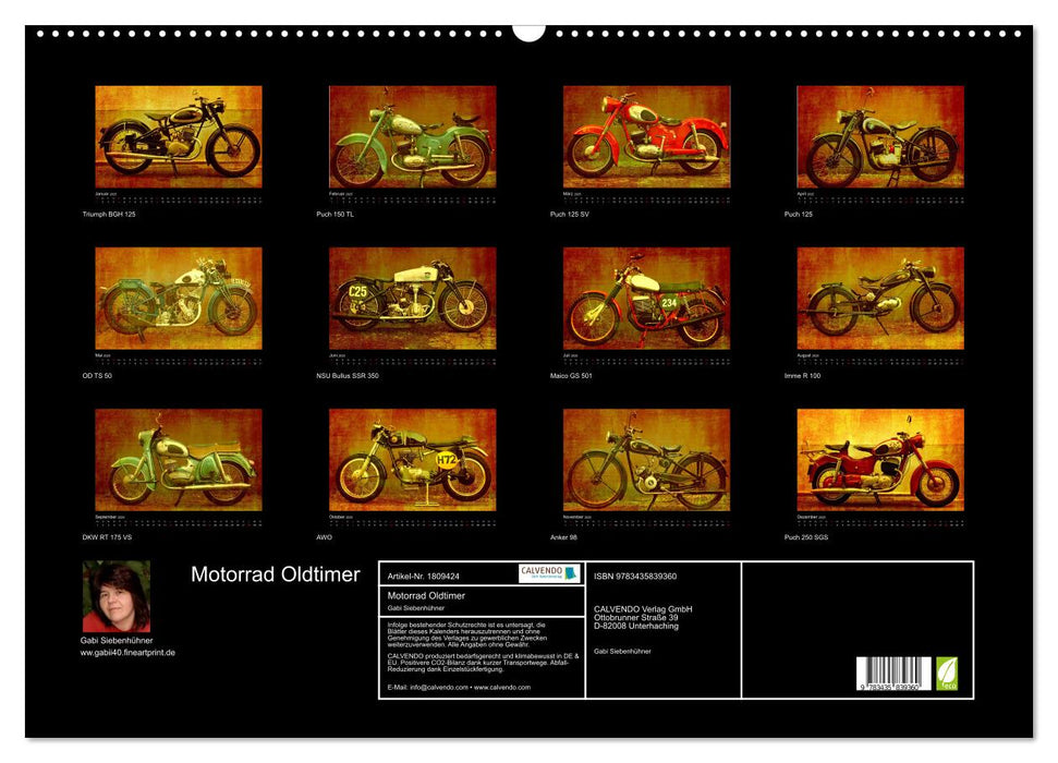 Motorrad Oldtimer (CALVENDO Wandkalender 2025)