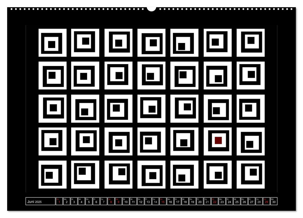 SCHWARZ, WEIß, ROT (CALVENDO Wandkalender 2025)