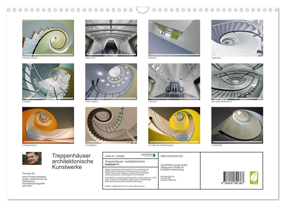 Treppenhäuser architektonische Kunstwerke (CALVENDO Wandkalender 2025)