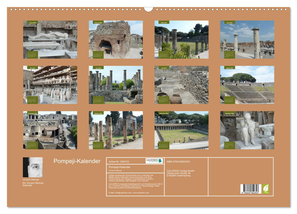 Pompeji-Kalender (CALVENDO Wandkalender 2025)