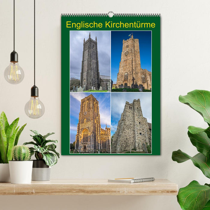 Englische Kirchentürme (CALVENDO Wandkalender 2025)