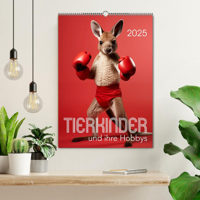 Tierkinder und ihre Hobbys (CALVENDO Wandkalender 2025)