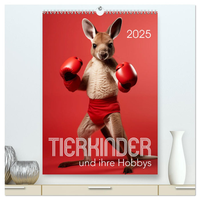 Tierkinder und ihre Hobbys (CALVENDO Premium Wandkalender 2025)