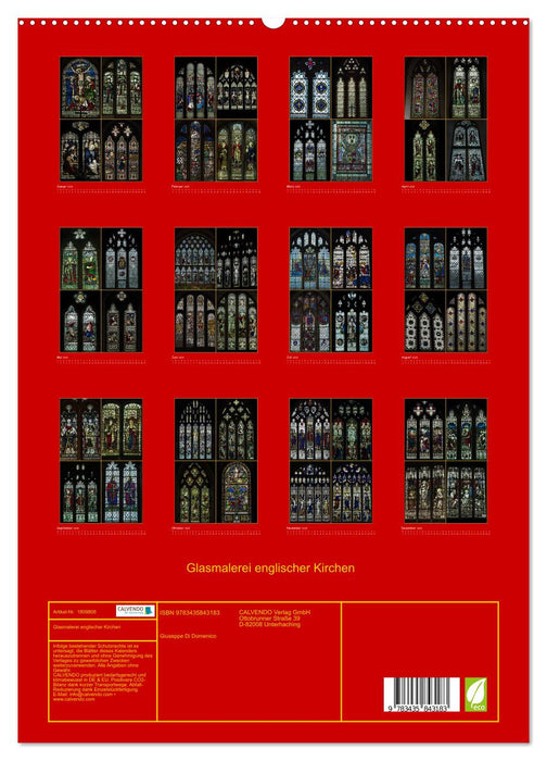 Glasmalerei englischer Kirchen (CALVENDO Premium Wandkalender 2025)