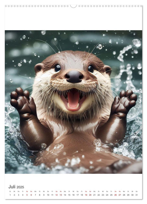 Tierischer Frohsinn - Ein Jahr voller Lächeln und Lebensfreude (CALVENDO Premium Wandkalender 2025)