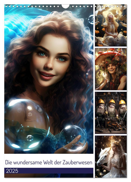 Die wundersame Welt der Zauberwesen (CALVENDO Wandkalender 2025)