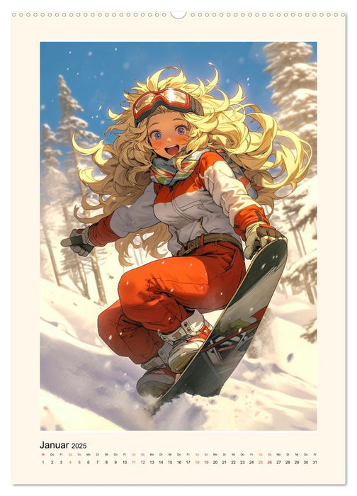 Manga Girls - ein glückliches Jahr (CALVENDO Wandkalender 2025)