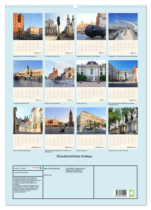 Wunderschönes Krakau (CALVENDO Wandkalender 2025)