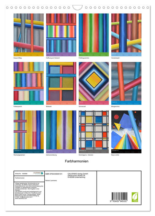 Farbharmonien (CALVENDO Wandkalender 2025)