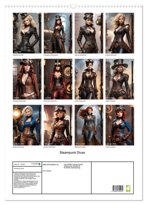 Steampunk Divas (CALVENDO Wandkalender 2025)