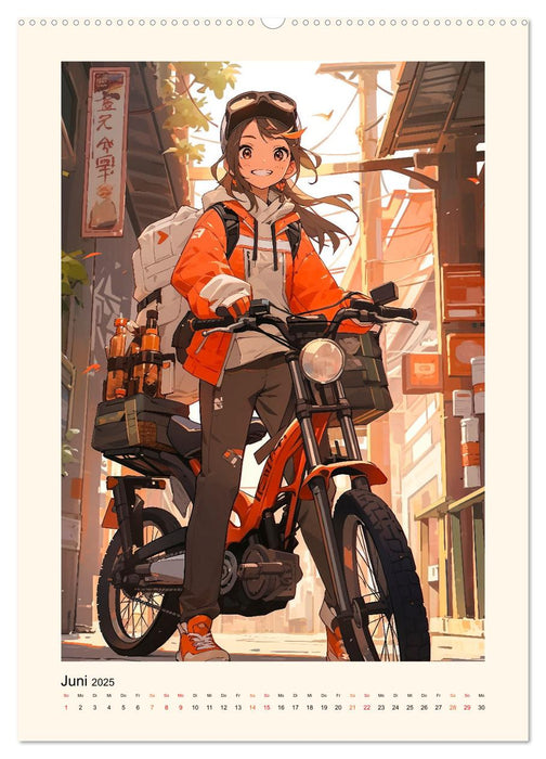 Manga Girls - ein glückliches Jahr (CALVENDO Premium Wandkalender 2025)