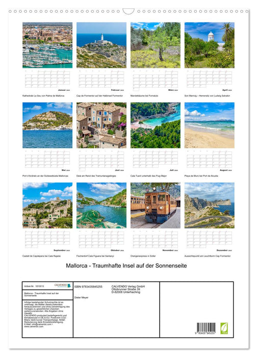 Mallorca - Traumhafte Insel auf der Sonnenseite (CALVENDO Wandkalender 2025)