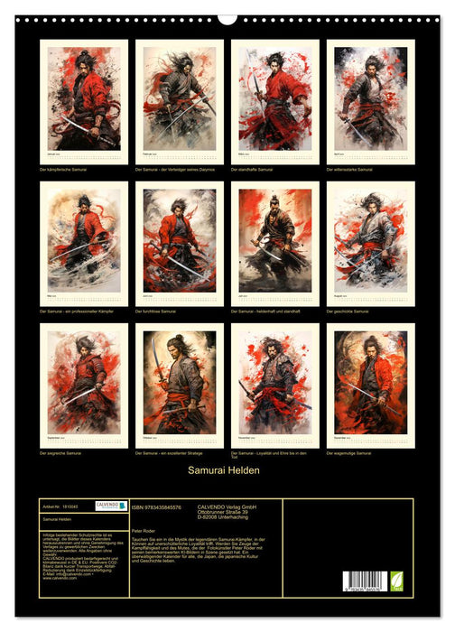 Samurai Helden (CALVENDO Wandkalender 2025)