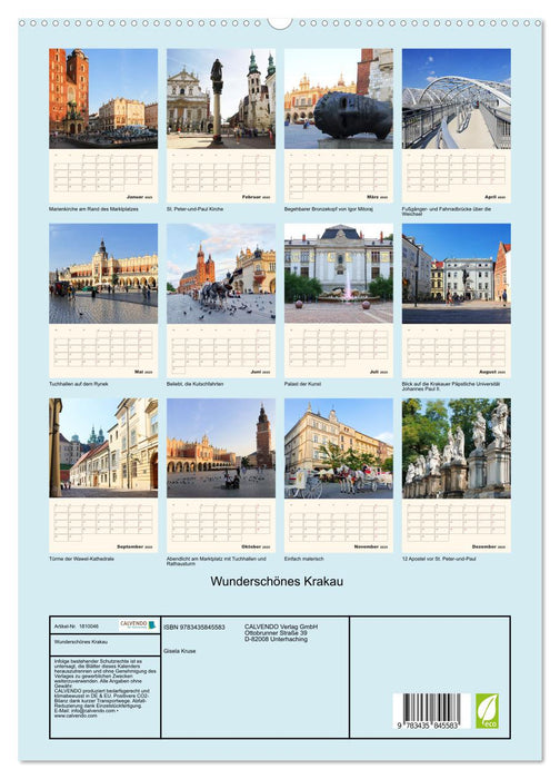 Wunderschönes Krakau (CALVENDO Premium Wandkalender 2025)