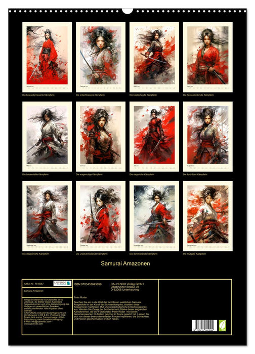 Samurai Amazonen (CALVENDO Wandkalender 2025)