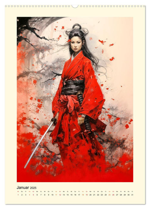 Samurai Amazonen (CALVENDO Wandkalender 2025)