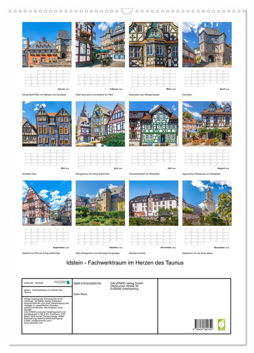 Idstein - Fachwerktraum im Herzen des Taunus (CALVENDO Wandkalender 2025)