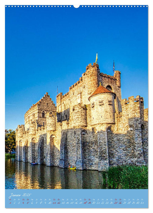 Dämmerung in Gent und Brügge (CALVENDO Wandkalender 2025)