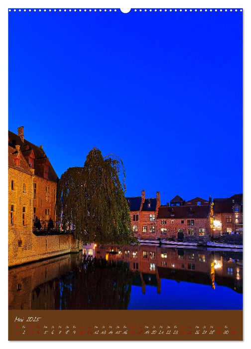 Dämmerung in Gent und Brügge (CALVENDO Wandkalender 2025)