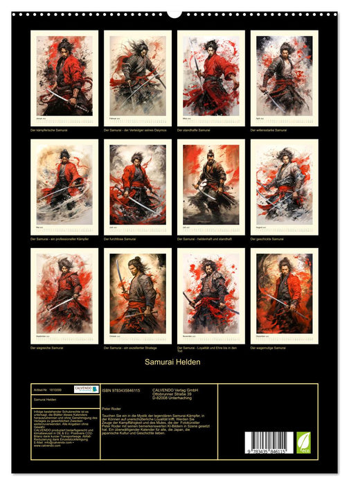 Samurai Helden (CALVENDO Premium Wandkalender 2025)