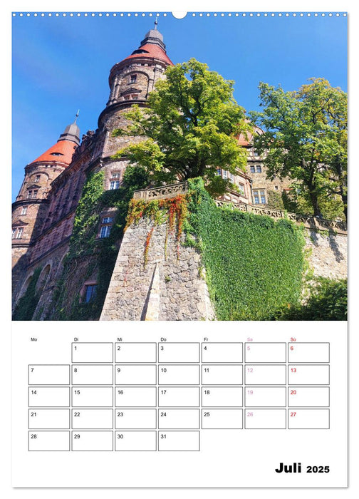 Schloss Fürstenstein in Polen - ein Reiseplaner (CALVENDO Premium Wandkalender 2025)