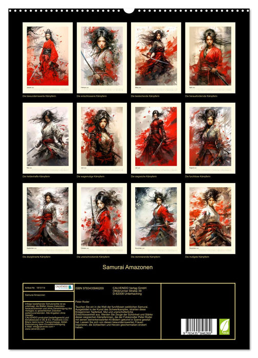 Samurai Amazonen (CALVENDO Premium Wandkalender 2025)