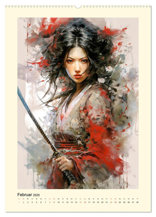 Samurai Amazonen (CALVENDO Premium Wandkalender 2025)