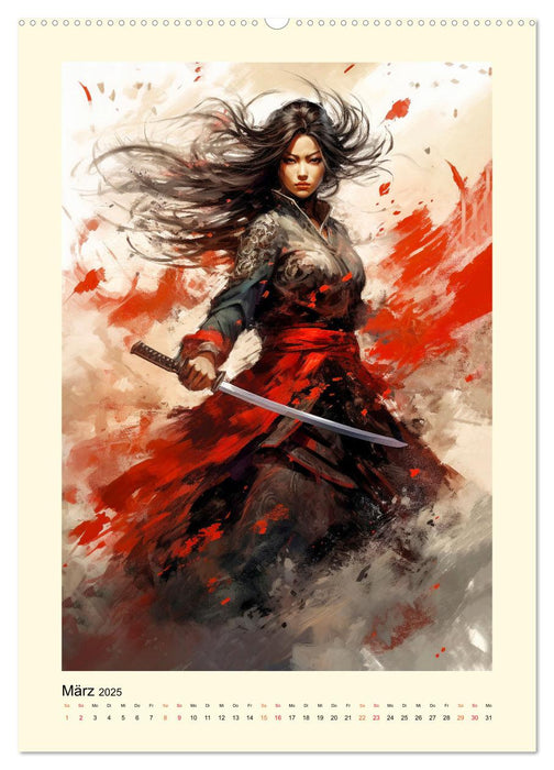 Samurai Amazonen (CALVENDO Premium Wandkalender 2025)