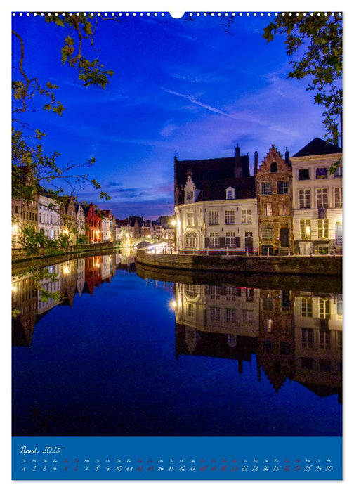 Dämmerung in Gent und Brügge (CALVENDO Premium Wandkalender 2025)