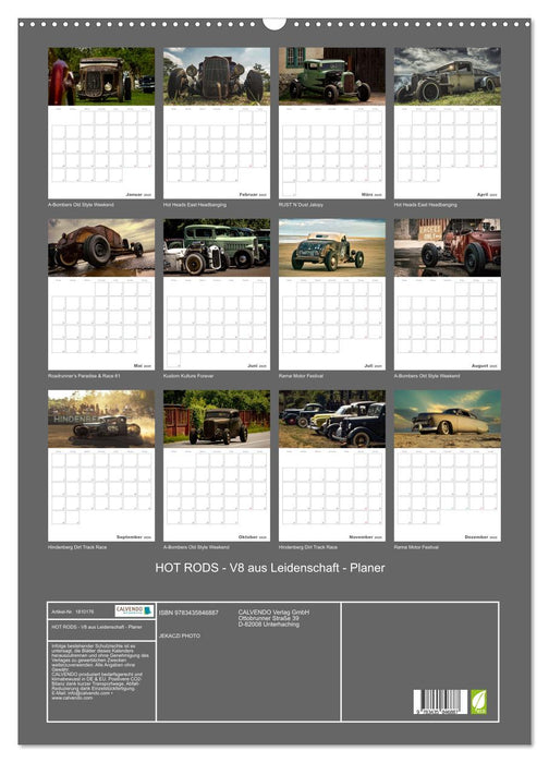 HOT RODS - V8 aus Leidenschaft - Planer (CALVENDO Wandkalender 2025)