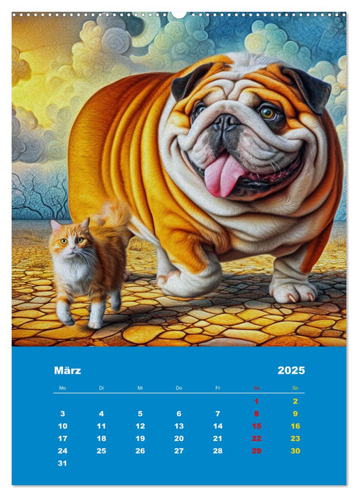 Abenteuer mit Micki und Bullig! (CALVENDO Wandkalender 2025)