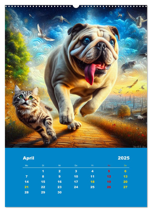 Abenteuer mit Micki und Bullig! (CALVENDO Wandkalender 2025)