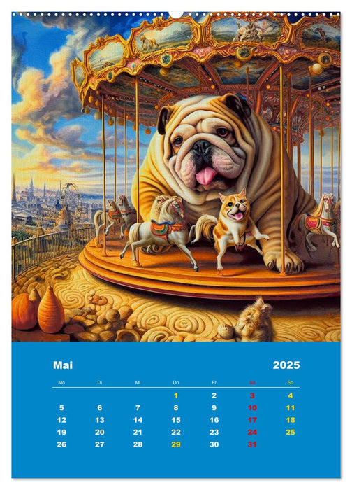 Abenteuer mit Micki und Bullig! (CALVENDO Wandkalender 2025)