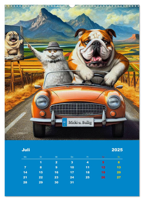 Abenteuer mit Micki und Bullig! (CALVENDO Premium Wandkalender 2025)