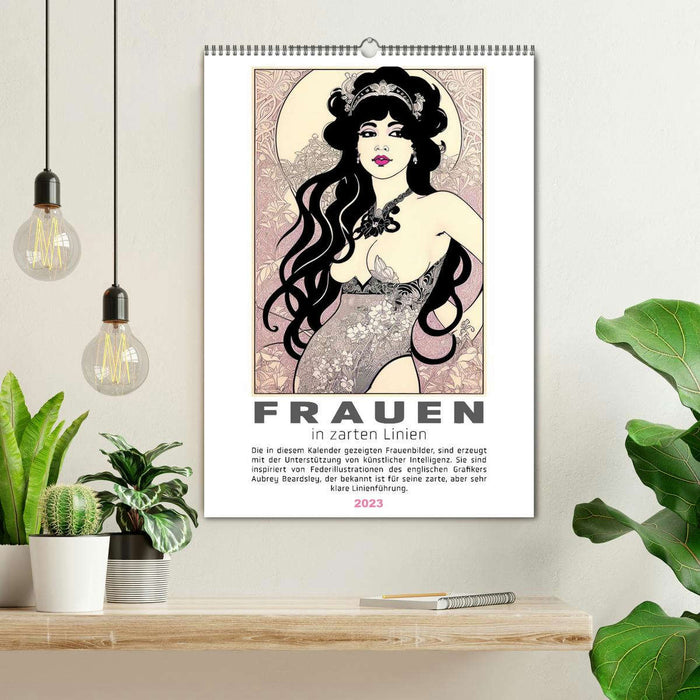 Frauen in zarten Linien (CALVENDO Wandkalender 2025)